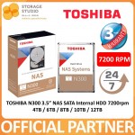 TOSHIBA N300 NAS SATA Internal 3.5 inch HDD 7200RPM